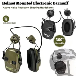 Orejeras electrónicas protección auditiva casco picatinny 360 grados