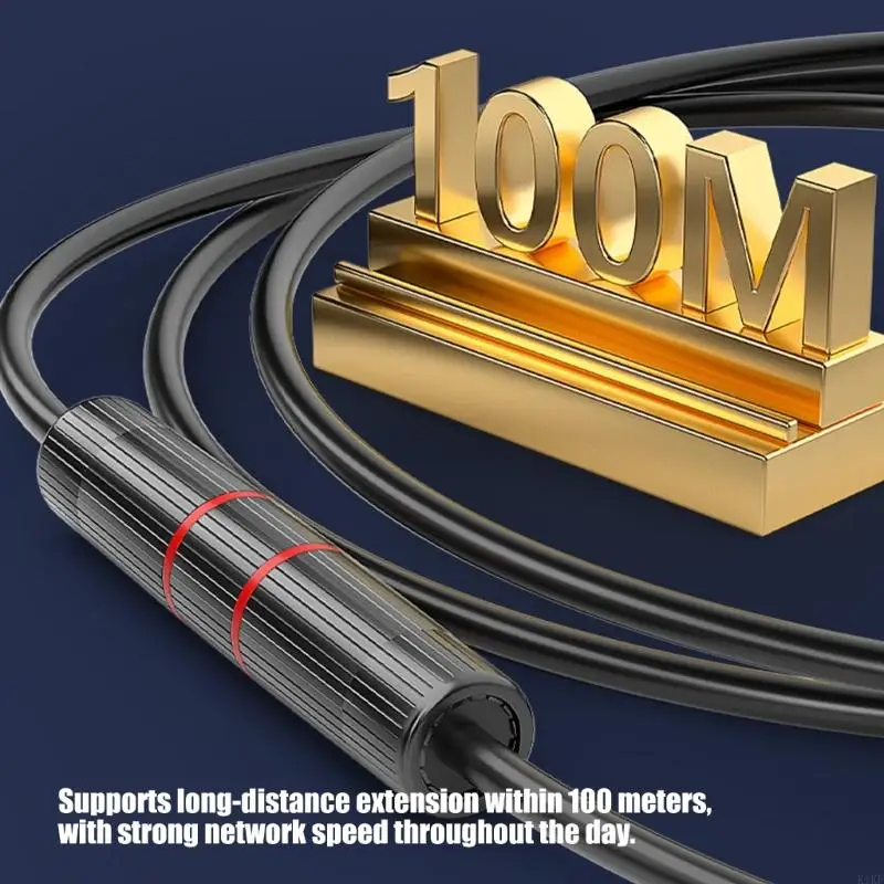 Extensor PoE RJ45 Gigabit con acoplador fiable para redes - imagen 2