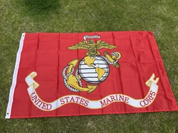Bandera USMC Cuerpo Marines poliéster 90x150 cm decoración hogar
