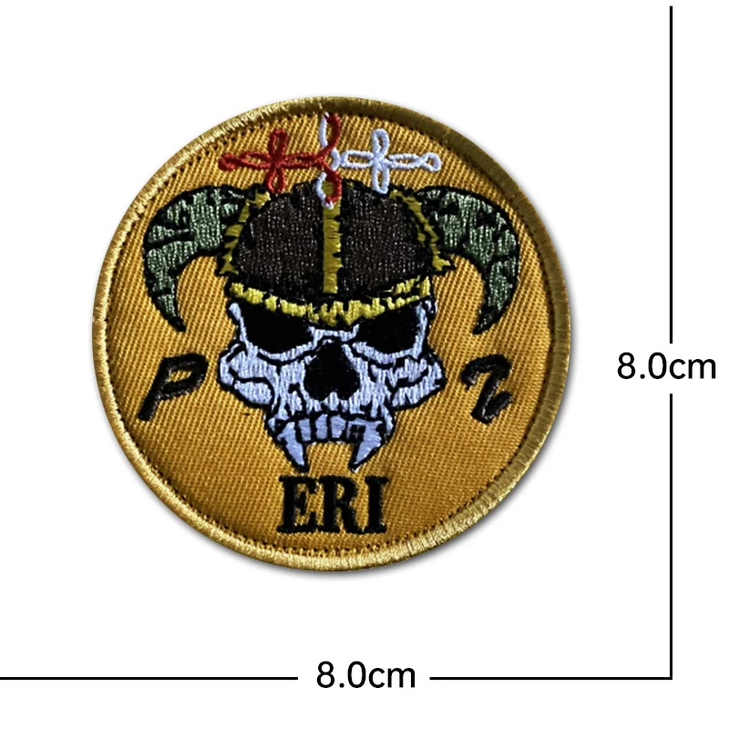 Parche calavera táctico MOLLE – Velcro adhesivo - imagen 3