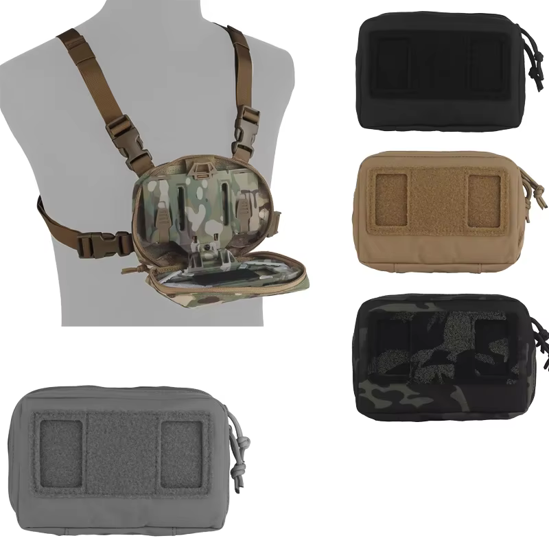 Bolsa táctica MOLLE para portaplacas con soporte de teléfono plegable - imagen 3