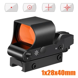 Mira red dot táctica roja con retícula múltiple y montaje Picatinny