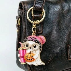 Llavero Halloween espeluznante fantasma calabaza para mochila