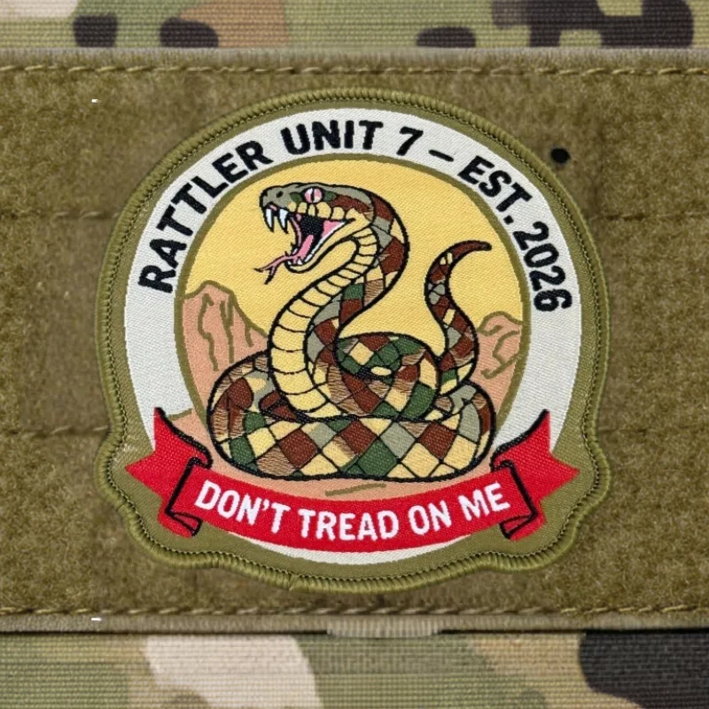 Parche táctico serpiente No pises mi terreno gancho y bucle insignia - imagen 4