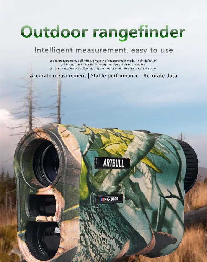 Telémetro láser de camuflaje recargable