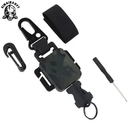 Eslinga retráctil táctica llavero – cordón nylon y acero
