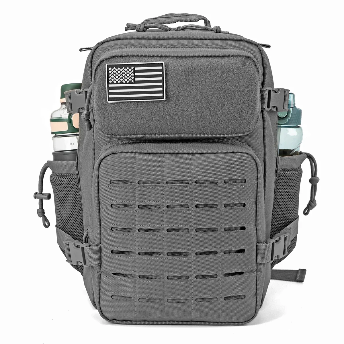 Mochila táctica unisex con portavasos doble para camping y trekking - imagen 2