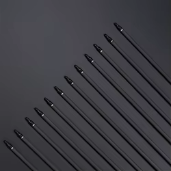 Flechas de carbono 350 con plumas reales 4 pulgadas y punta 100 granos