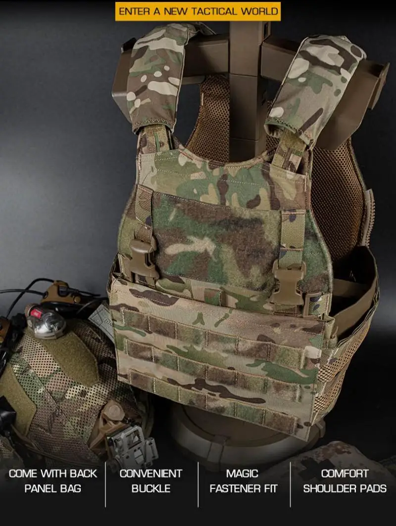 Chaleco multifuncional POSEIDON DEFENSE Scarab con mochila