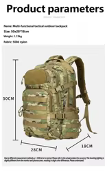 Yakeda Mochila Táctica de Nailon con Camuflaje para Senderismo