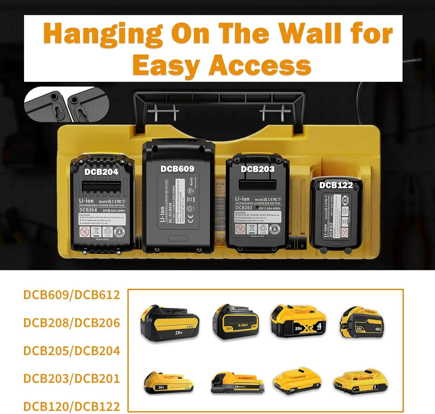 Cargador rápido DeWalt DCB104 para baterías iones de litio MAX Flex - imagen 5
