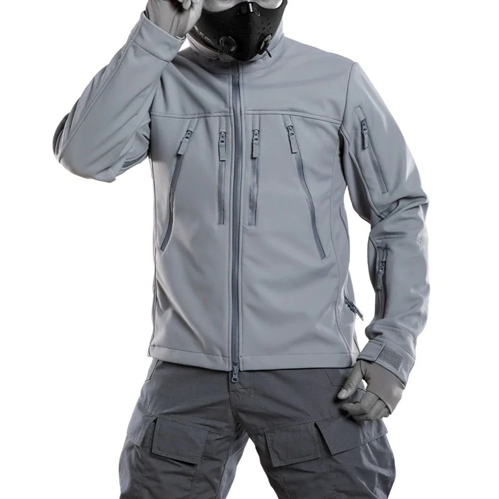 Chaqueta táctica softshell con capucha agua-viento para otoño-invierno - imagen 3