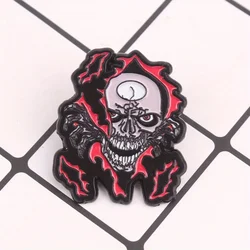Hellfire Revenant pin calavera pulsante con venas carmesí