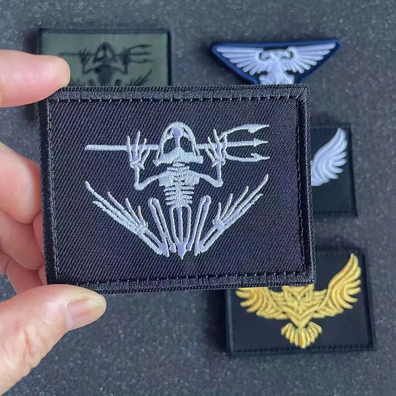 Parche táctico Rana Frogman bordado gancho y bucle para mochila