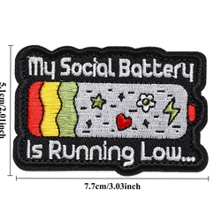 Parche de moral MOLLE velcro – Mi batería social baja