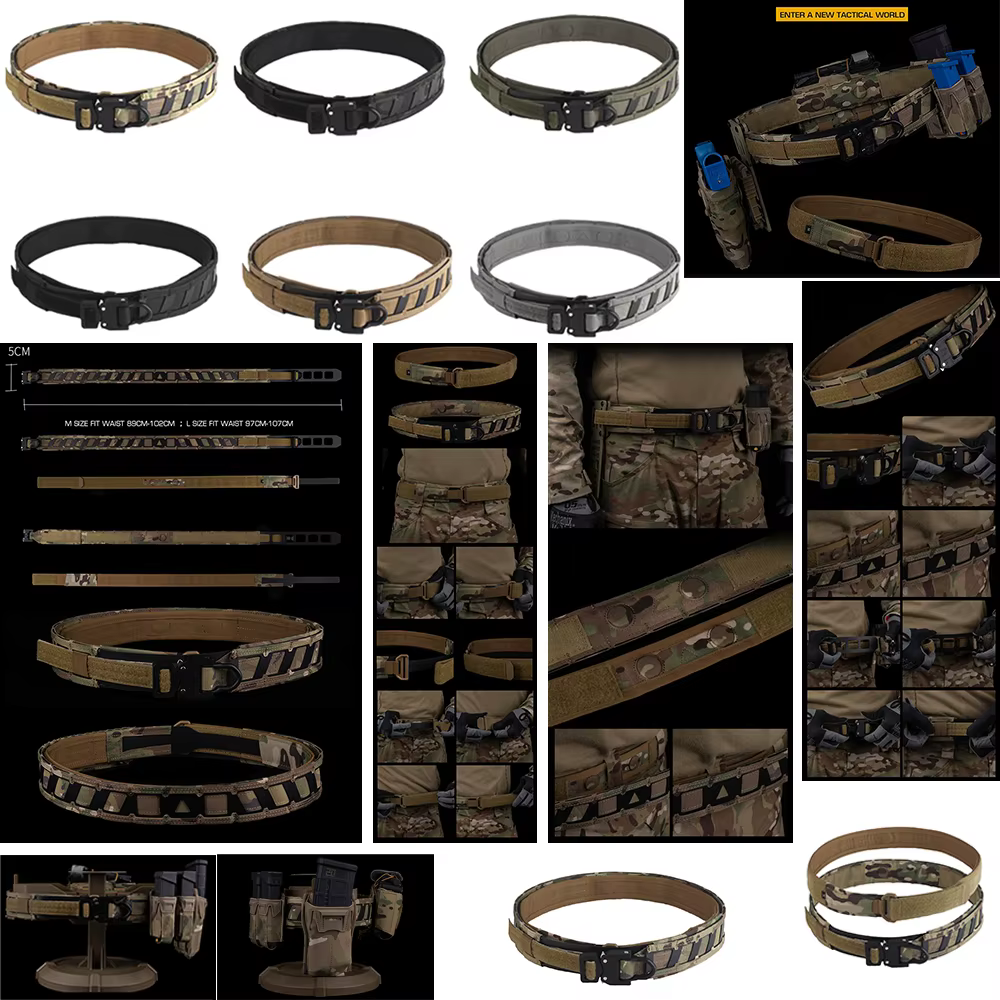 Cinturón táctico MOLLE magnético verde Ranger Green para airsoft - imagen 4