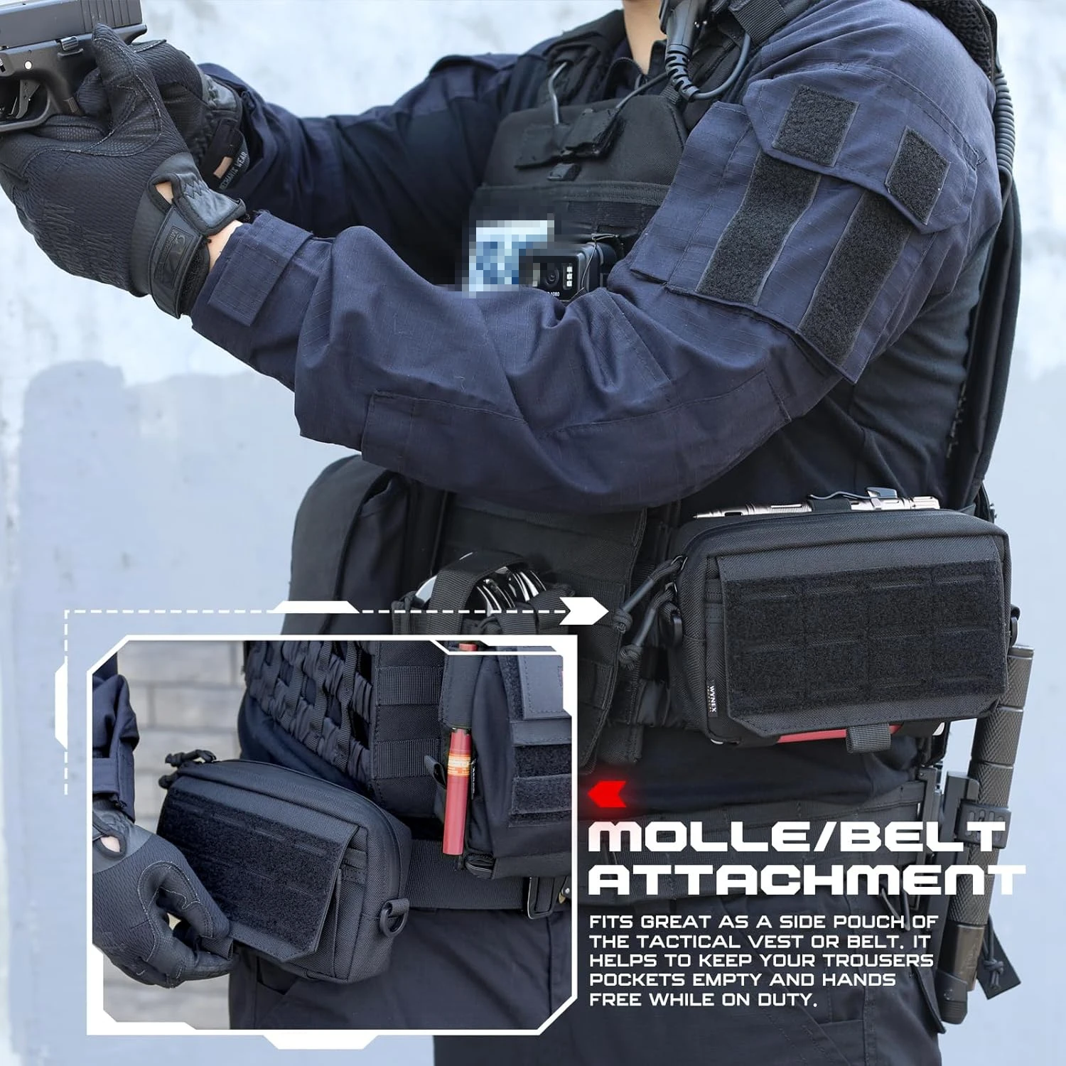 Bolsa táctica MOLLE Admin modular EDC de riñonera médica EMT - imagen 3