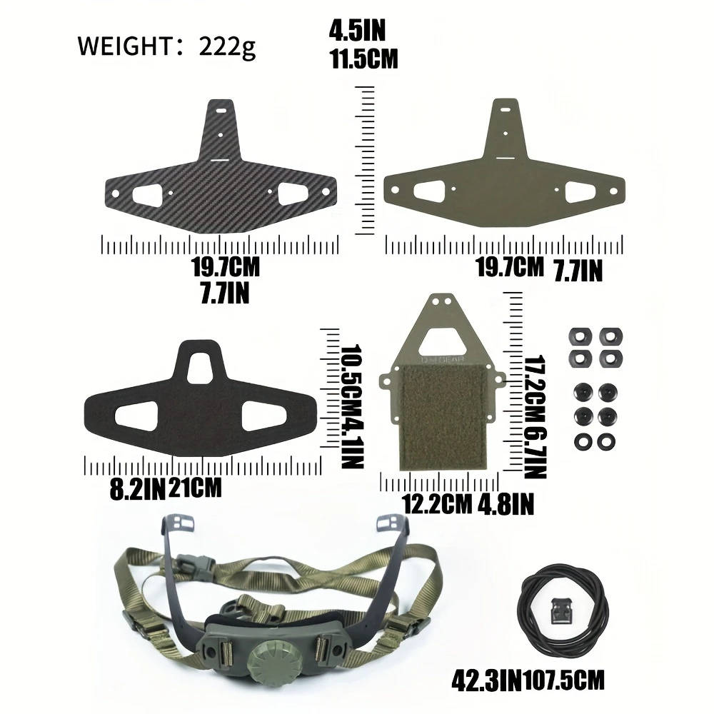 Adaptador NVG táctico casco extensión para gafas nocturnas sin base - imagen 2