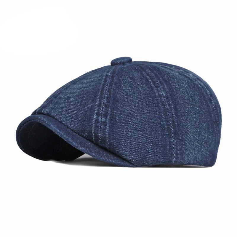 Gorra octogonal lavada estilo vaquero de pintor con espiga - imagen 2
