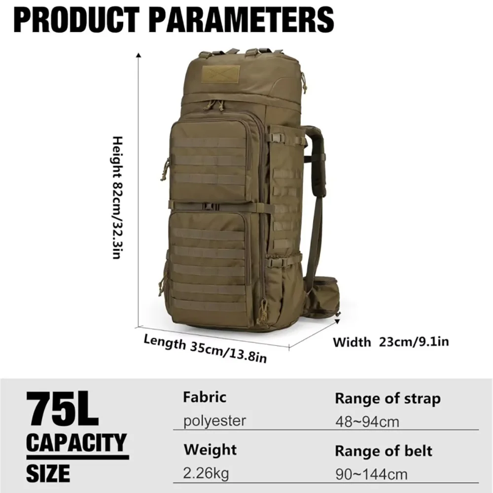 Mochila táctica de montañismo multifuncional para pesca y caza - imagen 2