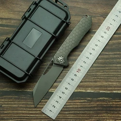 Cuchillo plegable táctico EDC de titanio con rodamientos de cerámica