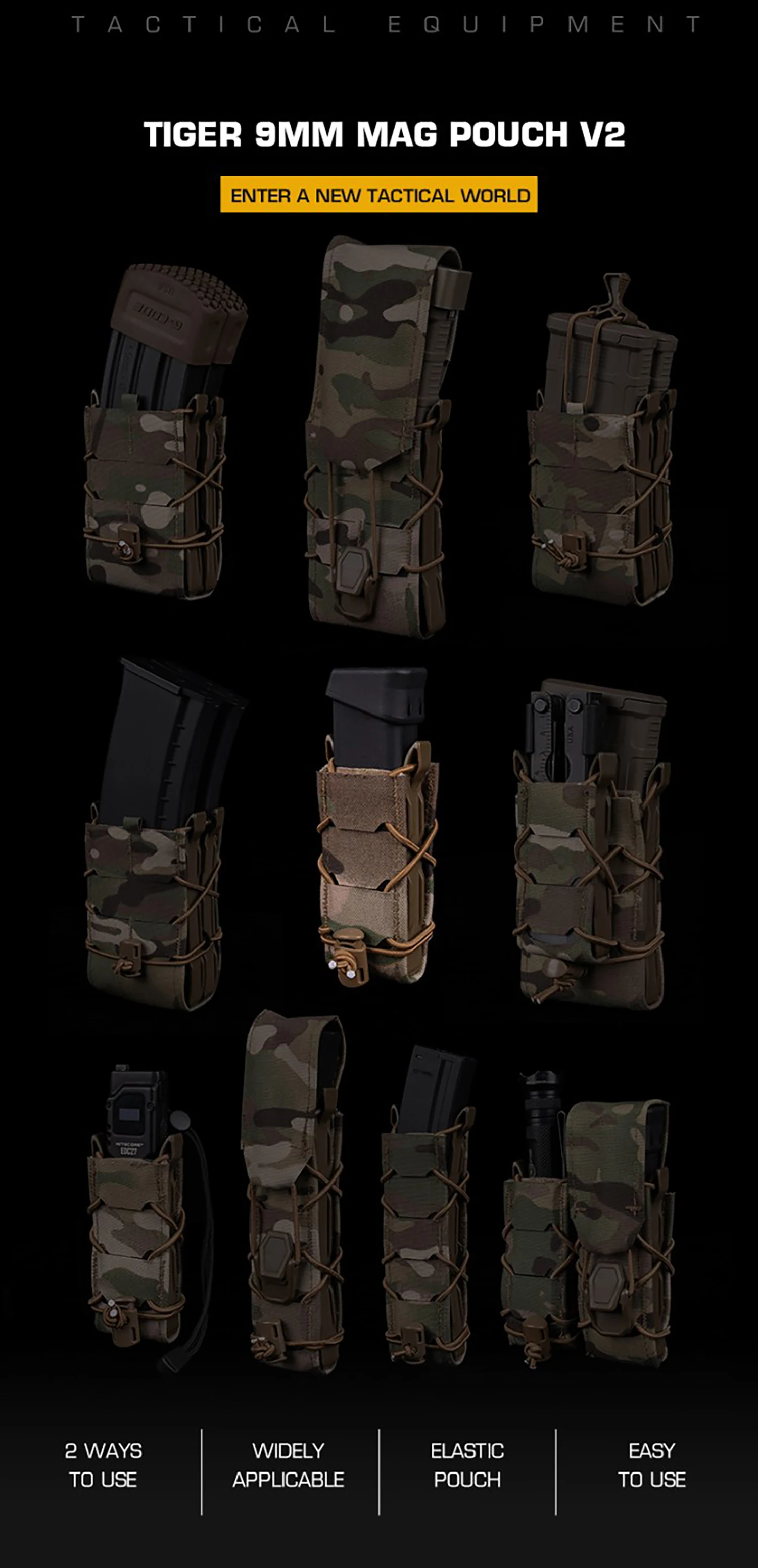 Funda POSEIDON DEFENSE para Tiger V2 con MOLLE y gancho-bucle