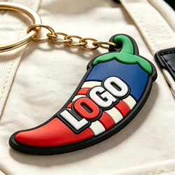 Llavero PVC con forma de letra 3D y logotipo personalizado grabado