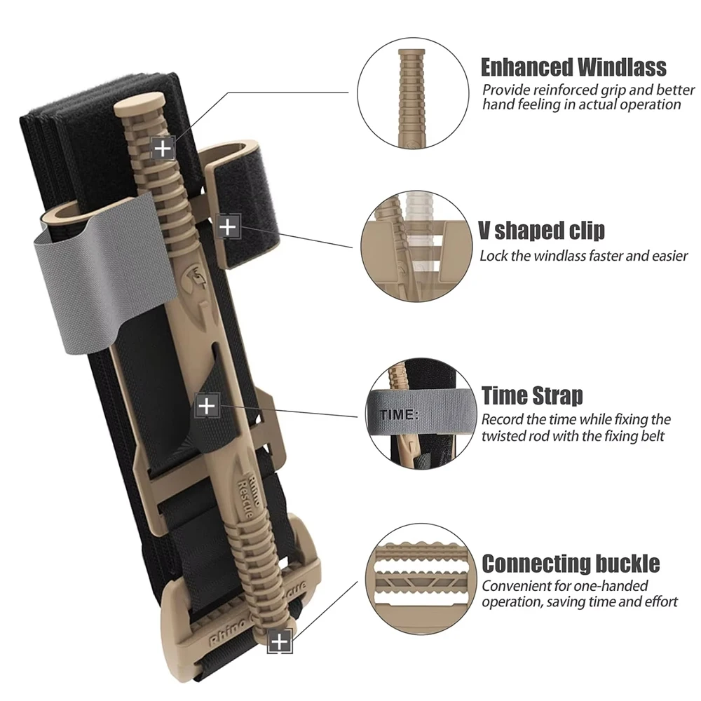 Porta-Torniquete MOLLE táctico para trauma, set médico con tijeras