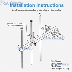 Antena Yagi UHF Direccional 3 Elementos 7 dB – Comunicaciones Tácticas