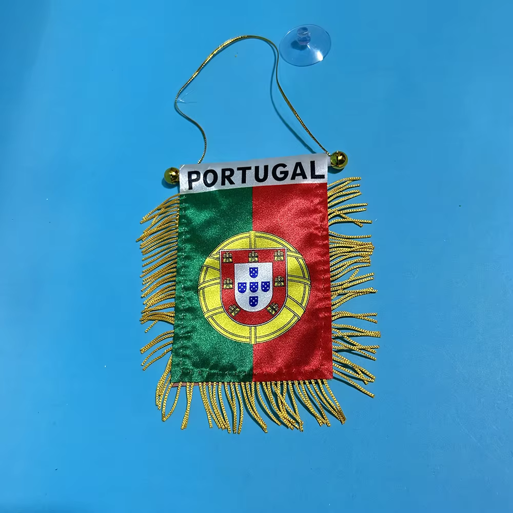 Bandera colgante Portugal para coche, poliéster impresa doble cara - imagen 4