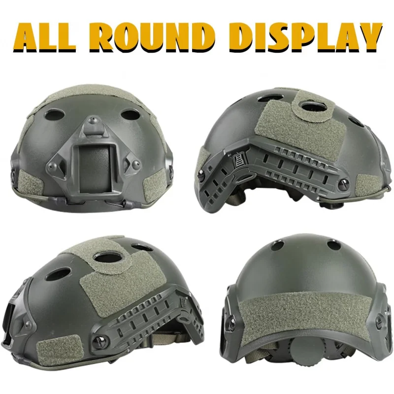 Casco táctico ajustable con funda y soporte NVG PJ para tiro - imagen 4