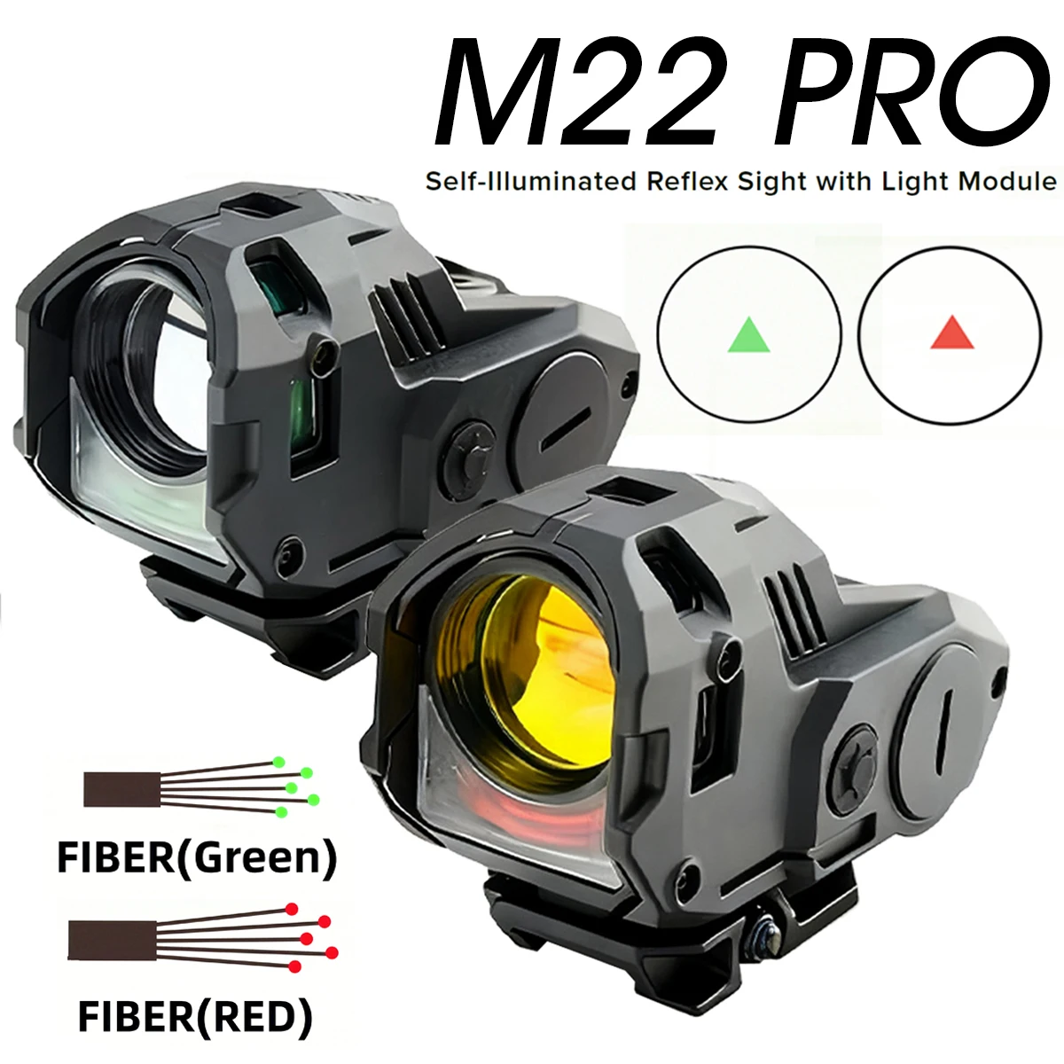 Mira Reflex M22 PRO, punto rojo y carcasa negra