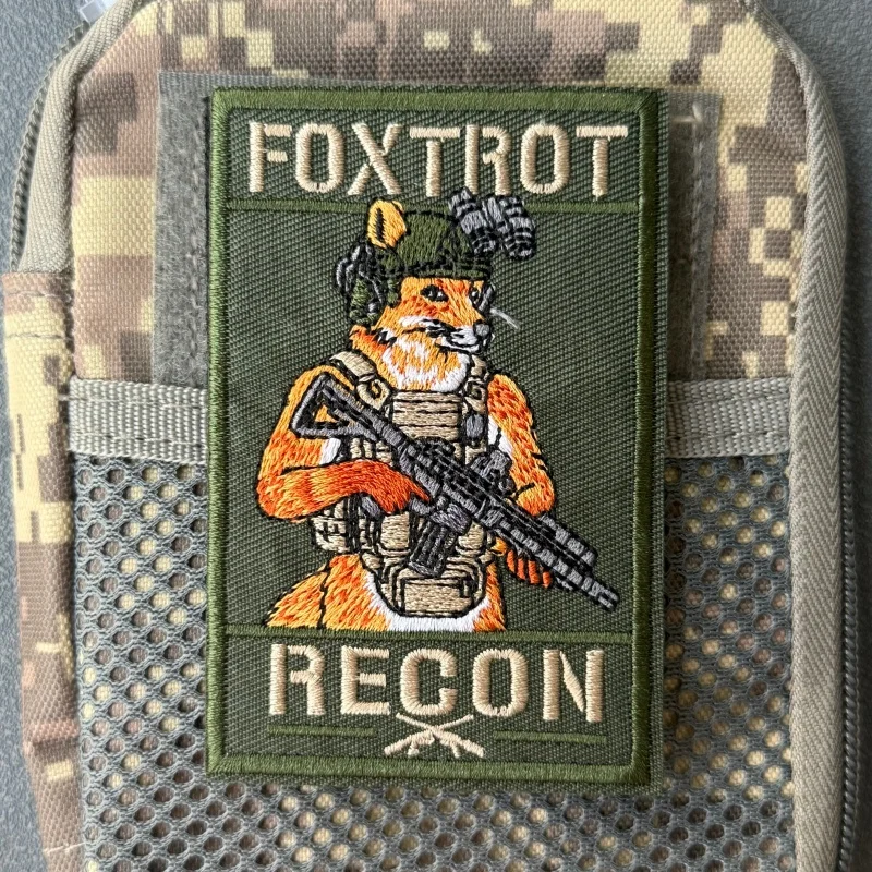Parche táctico Foxtrot Recon insignia bordada velcro gancho y bucle - imagen 4