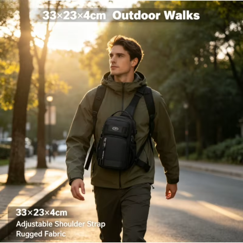 Bolsa táctica de pecho unisex bandolera de gran capacidad - imagen 3