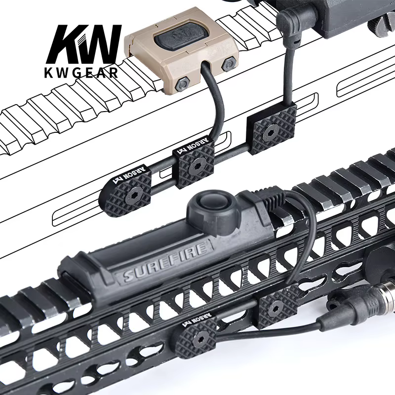 WADSN Interruptor de presión PEQ M-LOK Keymod CNC aluminio anodizado - imagen 4