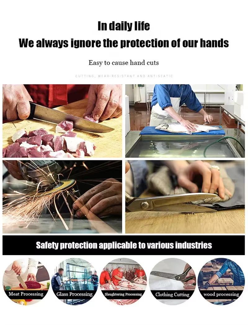 Guantes anticorte HPPE nivel 5 – Seguridad laboral táctica - imagen 5