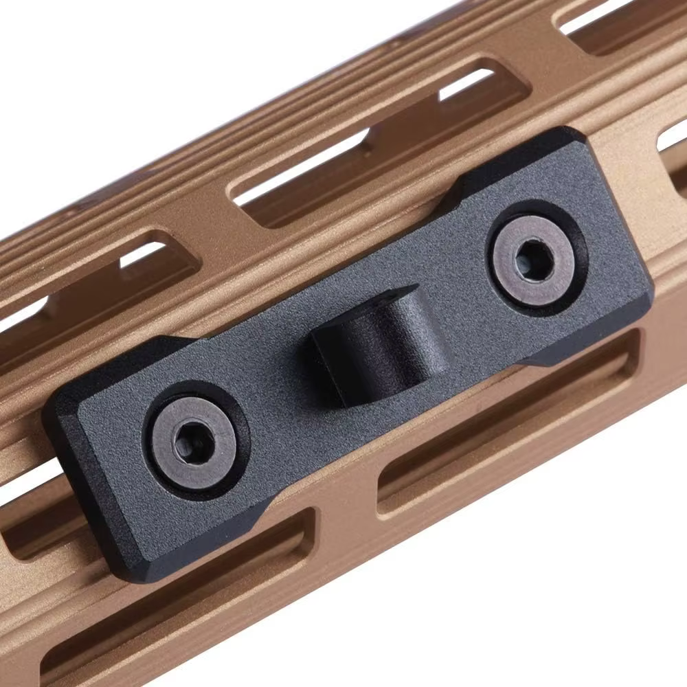 Adaptador M-LOK mejorado de montaje bajo compatible con aluminio negro