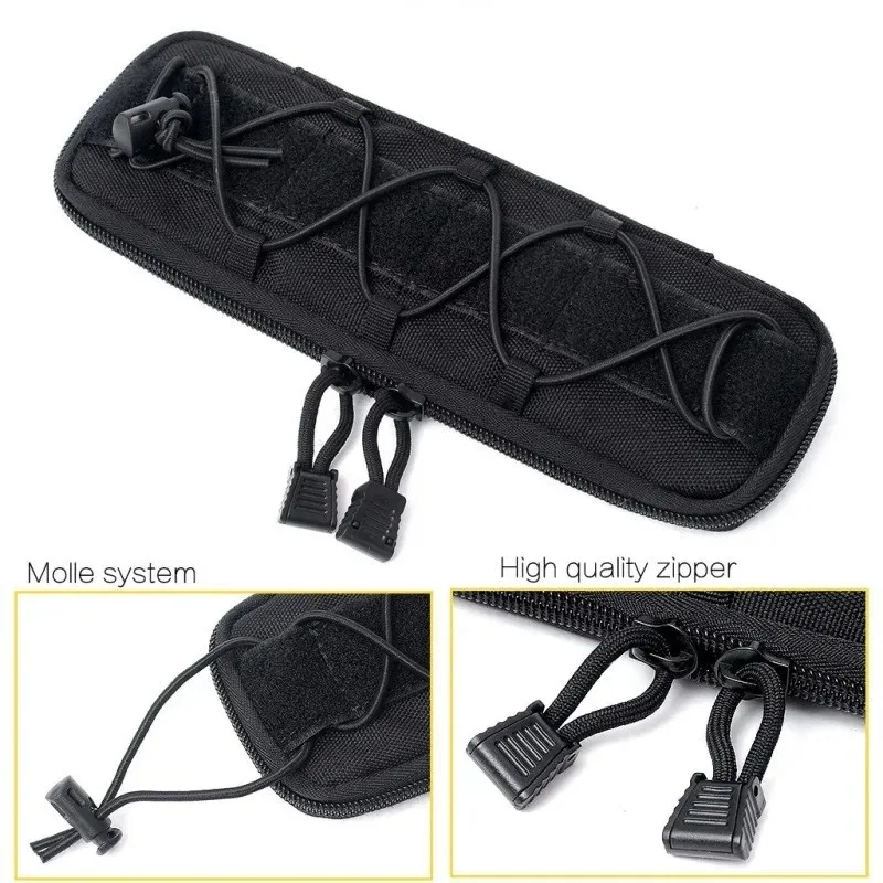 Bolsa táctica MOLLE EDC para cinturón con linterna y cuchillos - imagen 2