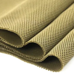 Tela táctica malla 3D tipo sándwich coyote y verde militar transpirable