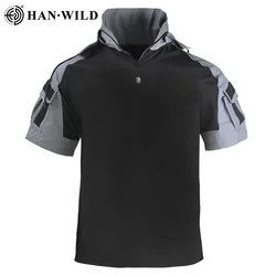 HAN WILD Camiseta táctica camuflaje resistente al desgaste