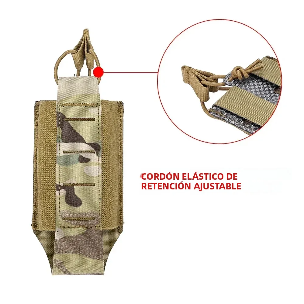 Funda táctica elástica para cargadores MOLLE Nylon Tegris, AK - imagen 2