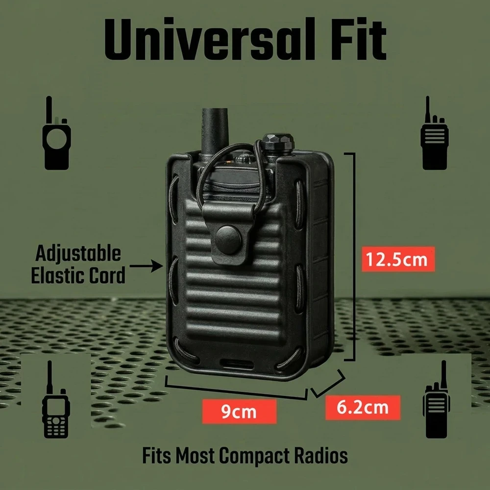 Soporte MOLLE táctico para radio, funda flexible de cinturón - imagen 3