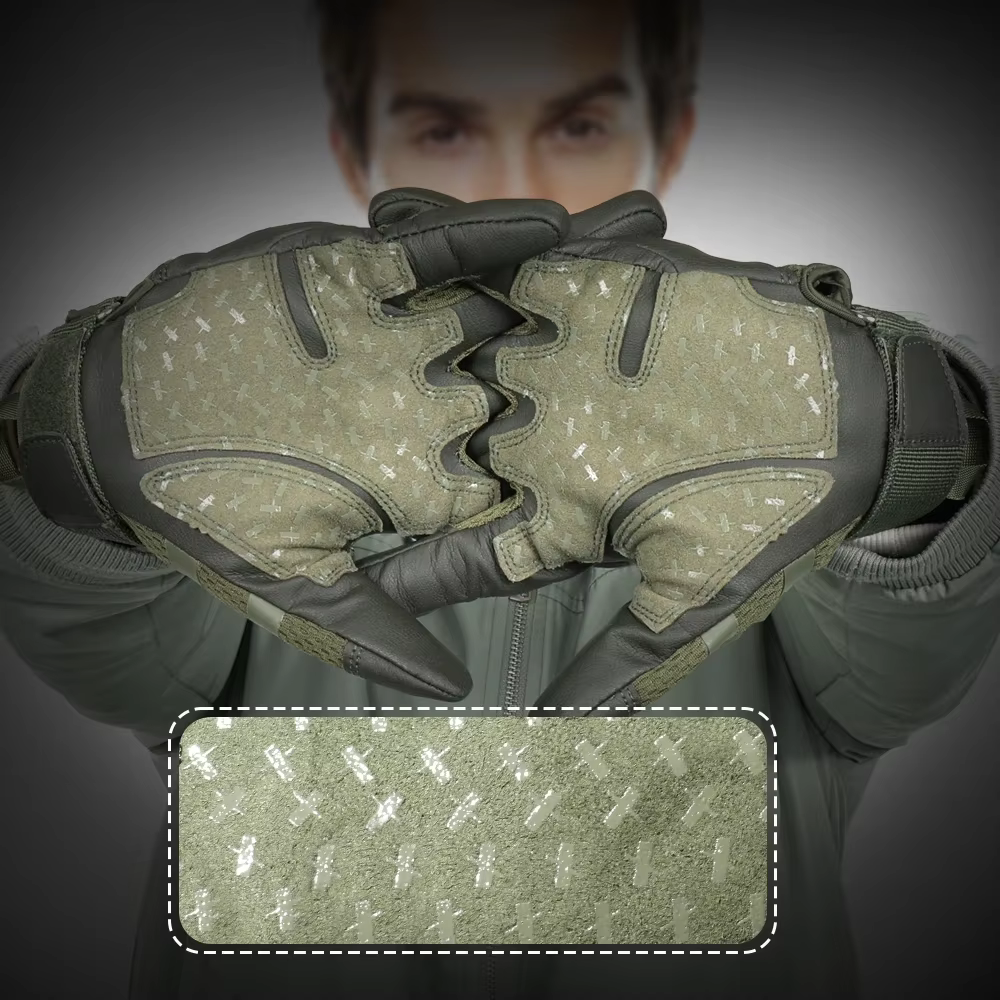 Guantes tácticos táctiles de dedo completo – Cuero PU para combate Airsoft - imagen 5
