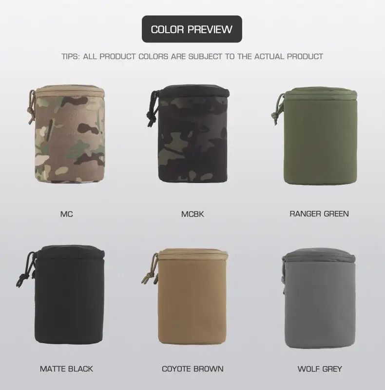 Estuche con sistema MOLLE compatible con chalecos tácticos
