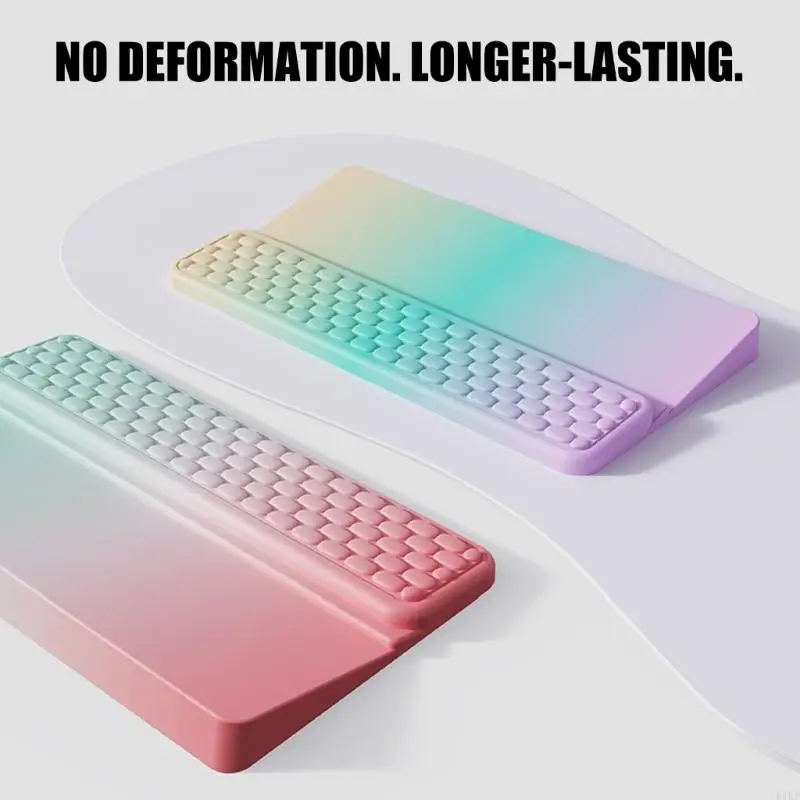 Reposamuñecas de teclado con diseño degradado colorido antideslizante - imagen 3