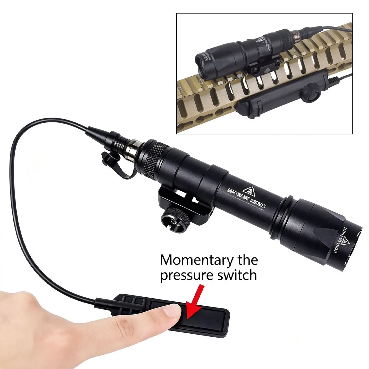 Linterna táctica SureFire M300/M600 con montaje Picatinny y remoto - imagen 4