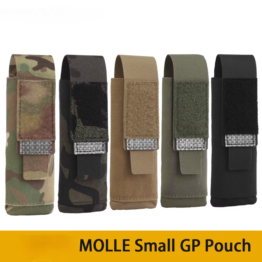 Riñonera táctica MOLLE para linterna, chaleco airsoft y portaplacas