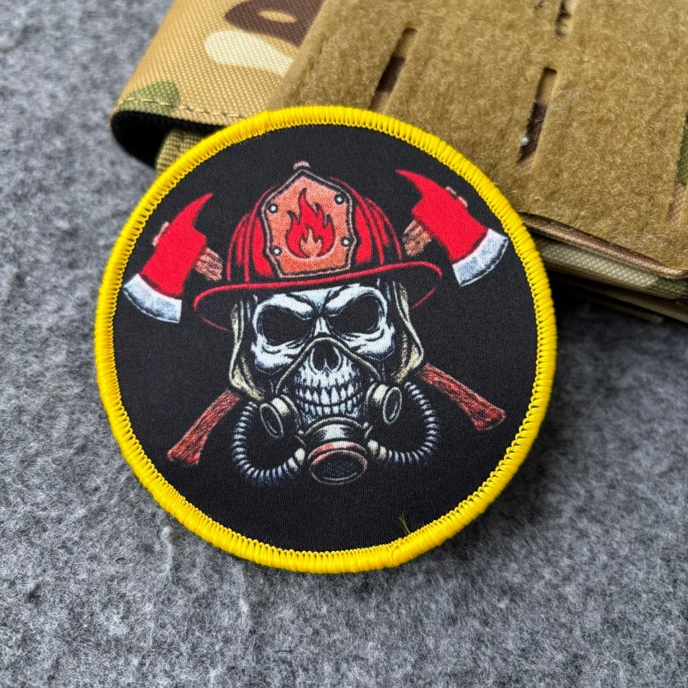 Detalles del estampado tipo moral del parche