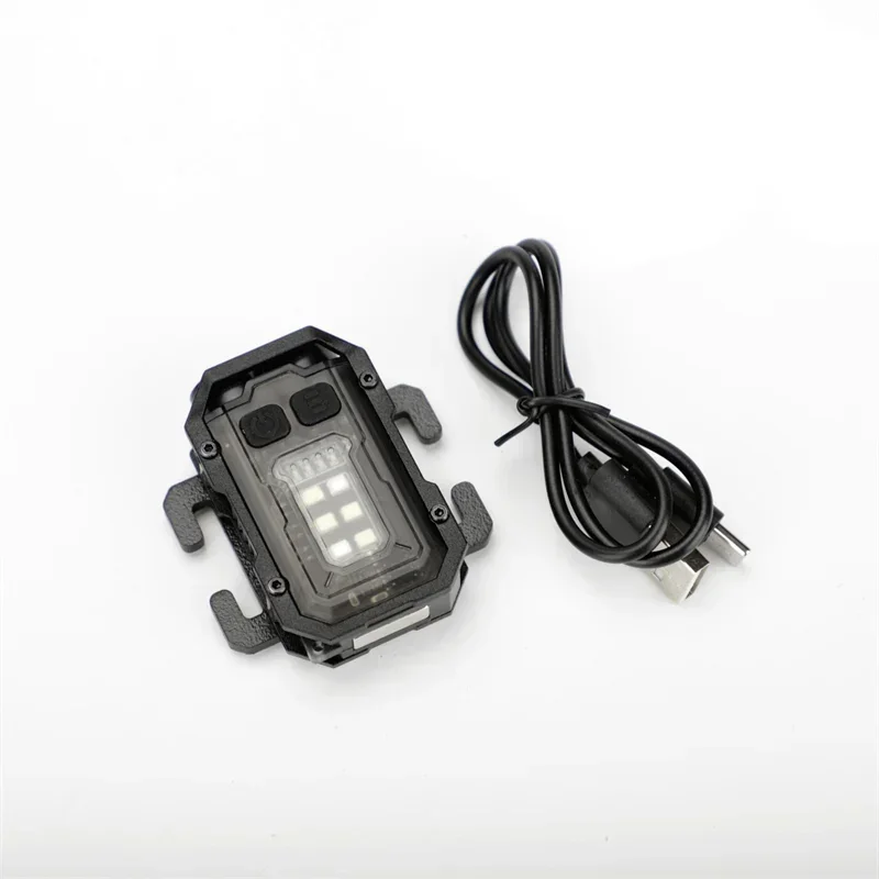 Linterna táctica EDC recargable USB con clip y sistema MOLLE