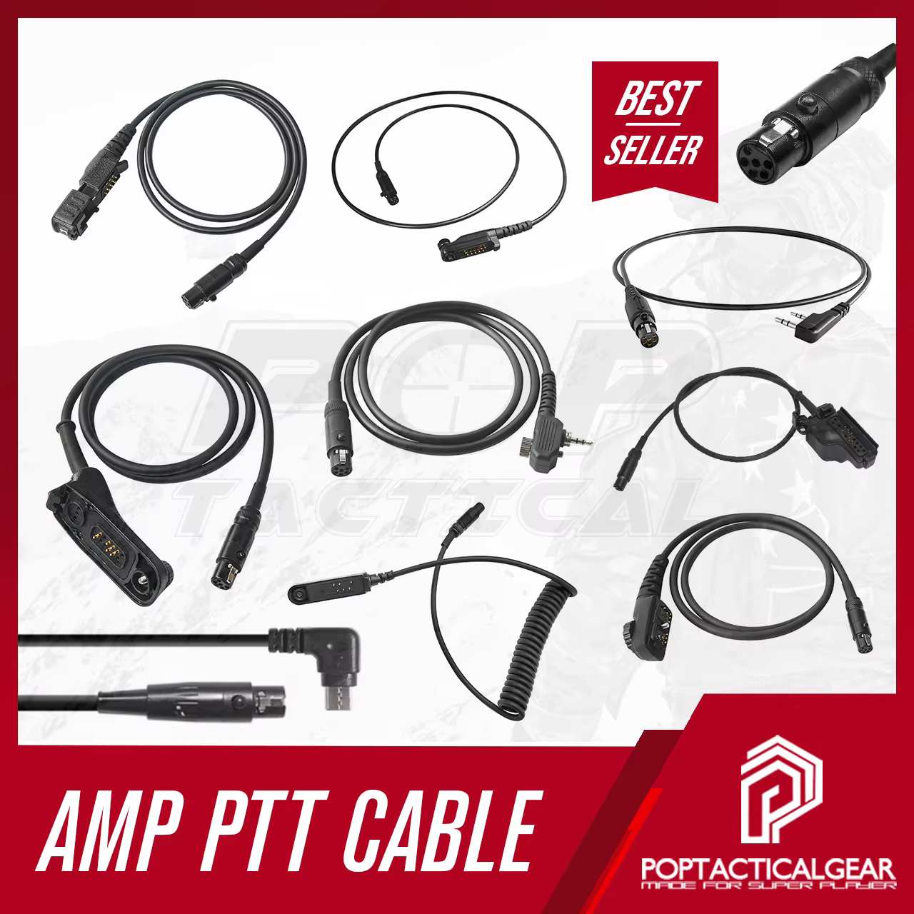 FMA AMP KN6 cable PTT 6 pines U174/U para comunicación táctica - imagen 4